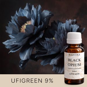 Schwarze Blumen mit Staubgefäßen auf schwarzem Hintergrund.