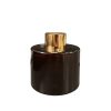Runder Duftdiffusor mit kleinem Mangel Dunkelbraun Glanz Transparent 100 ml – Gold