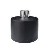 Runder Duftdiffusor Schwarz Matt 200 ml – Silber