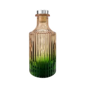 Geriffelter Duftdiffusor – Orange-Grün OMBRE 200 ml – Silber