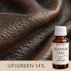 Nahaufnahme von brauner, faltiger Naturlederoberfläche.