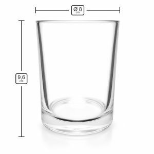 Kerzenglas 280 ml N10-036 – Maße