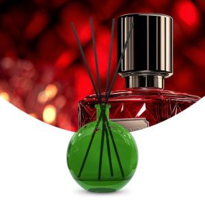Gebrauchsfertige UFIGREEN Diffusor-Mischung Bac'rat – Produktbild mit Duftmotiv