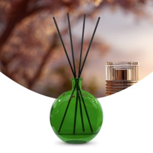 Gebrauchsfertige UFIGREEN Diffusor-Mischung La Vie! – Produktbild mit Duftmotiv