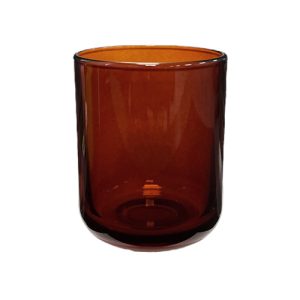 Kerzenglas K10 022 in Dunkelbraun Transparent Glanz