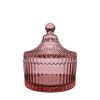 Kerzenglas K10 002 in Rosa mit Deckel