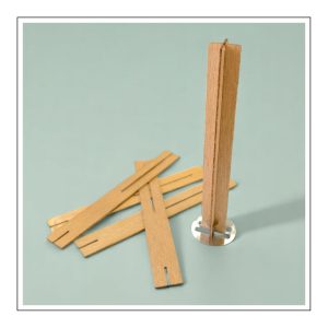 Kreuz-Holzdocht [13 x 100 mm] [Set 5 Stk.] – Detailansicht 1