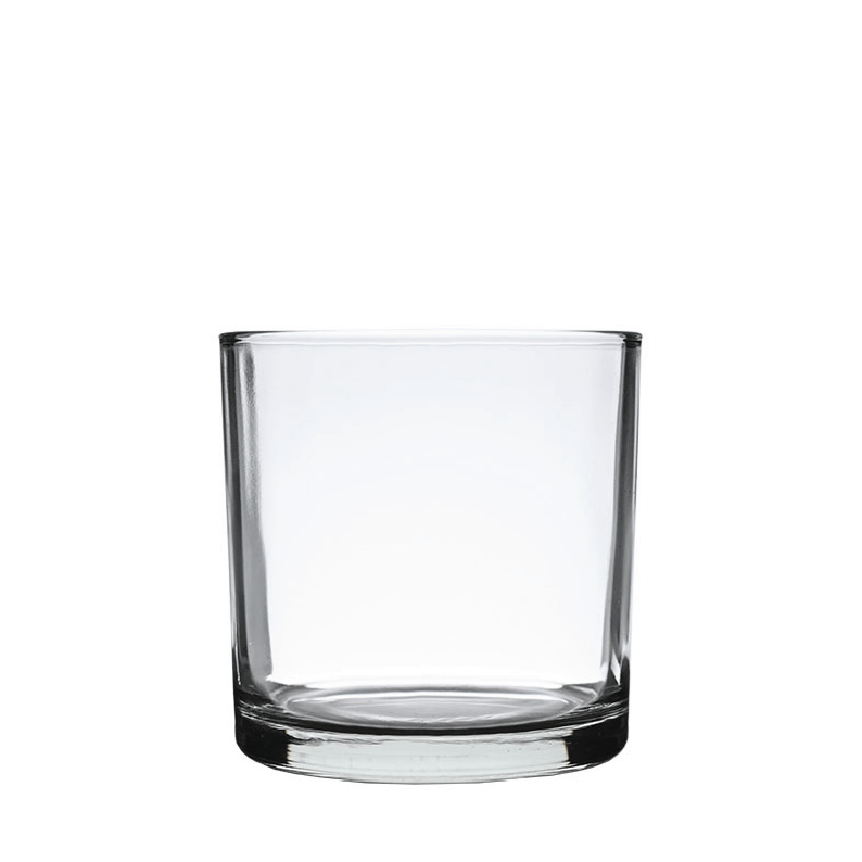 Unlackiertes Kerzenglas N10 003, 400 ml – Transparent, runder Zylinder