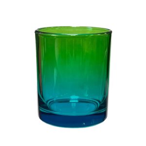 Kerzenglas K10 012 in Grün-Türkis Ombre