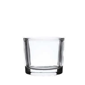 Unlackiertes Kerzenglas N10 007, 220 ml – Transparent, runder Zylinder
