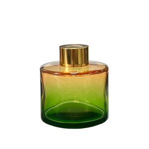 Runder Duftdiffusor Orange-Grün OMBRE 100 ml – Gold – Produktansicht