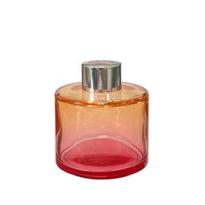 Runder Duftdiffusor Rosa-Orange OMBRE 100 ml – Silber – Produktansicht