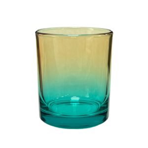 Kerzenglas K10 012 in Orange-Blau Ombre
