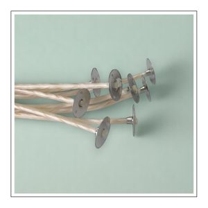 Imprägnierter Baumwolldocht mit Halter – BIO 13, 12 cm – Detailansicht 1