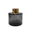 Runder Duftdiffusor Graphit Transparent 100 ml – Gold – lackierte Diffusorflasche, Produktansicht