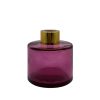 Runder Duftdiffusor Rosa Transparent 100 ml – Gold – lackierte Diffusorflasche, Produktansicht