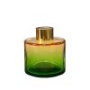 Runder Duftdiffusor Orange-Grün OMBRE 100 ml – Gold – lackierte Diffusorflasche, Produktansicht