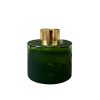 Runder Duftdiffusor Grün Transparent 100 ml – Gold – lackierte Diffusorflasche, Produktansicht