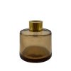 Runder Duftdiffusor Braun Transparent 100 ml – Gold – lackierte Diffusorflasche, Produktansicht