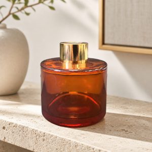 Runder Duftdiffusor Rostfarben Glanz 100 ml – Gold – Produktfoto