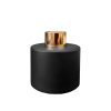 Runder Duftdiffusor Schwarz Matt 100 ml – Gold – lackierte Diffusorflasche, Produktansicht