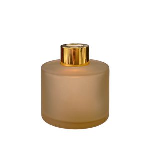 Runder Duftdiffusor Orange Satin 100 ml – Gold – lackierte Diffusorflasche, Produktansicht