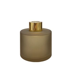 Runder Duftdiffusor Kaffee Satin 100 ml – Gold – lackierte Diffusorflasche, Produktansicht