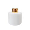 Runder Duftdiffusor Weiß Matt 100 ml – Gold – lackierte Diffusorflasche, Produktansicht