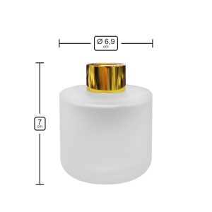 Runder Duftdiffusor Satin 100 ml – Gold – Produktmaße
