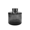 Runder Duftdiffusor Graphit Transparent 100 ml – Silber – lackierte Diffusorflasche, Produktansicht