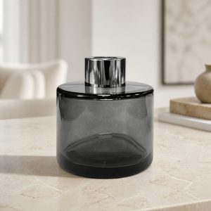 Runder Duftdiffusor Graphit Transparent 100 ml – Silber – Produktfoto