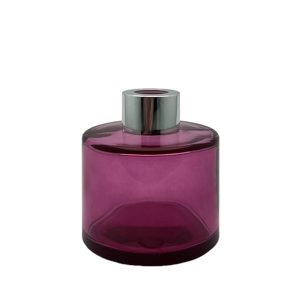 Runder Duftdiffusor Rosa Transparent 100 ml – Silber – lackierte Diffusorflasche, Produktansicht
