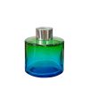 Runder Duftdiffusor Grün-Türkis OMBRE 100 ml – Silber – lackierte Diffusorflasche, Produktansicht