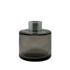Runder Duftdiffusor Rauchschwarz Transparent 100 ml – Silber – lackierte Diffusorflasche, Produktansicht