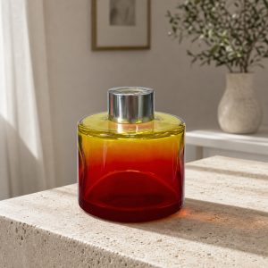 Runder Duftdiffusor Rot-Gelb OMBRE 100 ml – Silber – Produktfoto