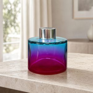 Runder Duftdiffusor Blau-Rosa OMBRE 100 ml – Silber – Produktfoto