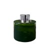 Runder Duftdiffusor Grün Transparent 100 ml – Silber – lackierte Diffusorflasche, Produktansicht