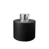 Runder Duftdiffusor Schwarz Matt 100 ml – Silber – lackierte Diffusorflasche, Produktansicht