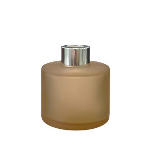 Runder Duftdiffusor Orange Satin 100 ml – Silber – lackierte Diffusorflasche, Produktansicht
