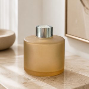 Runder Duftdiffusor Orange Satin 100 ml – Silber – Produktfoto