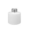 Runder Duftdiffusor Weiß Glanz 100 ml – Silber – lackierte Diffusorflasche, Produktansicht