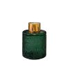 Runder Duftdiffusor mit Muster Grün Glanz 100 ml – Gold – lackierte Diffusorflasche, Produktansicht