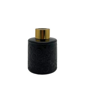 Duftdiffusor mit Muster Schwarz Glanz 100 ml – Gold – lackierte Diffusorflasche, Produktansicht