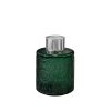 Runder Duftdiffusor mit Muster Grün Glanz 100 ml – Silber – lackierte Diffusorflasche, Produktansicht