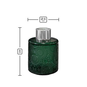 Runder Duftdiffusor mit Muster Grün Glanz 100 ml – Silber – Produktmaße