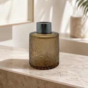 Duftdiffusor mit Muster Braun Transparent 100 ml – Silber – Produktfoto