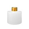Runder Duftdiffusor Weiß Glanz 150 ml – Gold – lackierte Diffusorflasche, Produktansicht