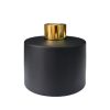 Runder Duftdiffusor Schwarz Matt 200 ml – Gold – lackierte Diffusorflasche, Produktansicht