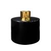 Runder Duftdiffusor Schwarz Glanz 200 ml – Gold – lackierte Diffusorflasche, Produktansicht