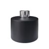 Runder Duftdiffusor Schwarz Matt 200 ml – Silber – lackierte Diffusorflasche, Produktansicht